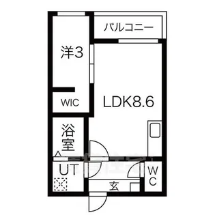 1LDKの間取り画像