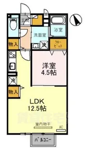 滋賀県栗東市小柿1丁目【アパート】の間取り