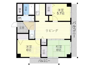 アプローズコート【1階】の間取り