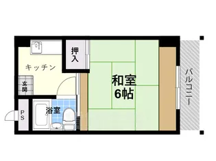 ハイツアルペン東難波【4階】の間取り