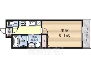 ベラジオ京都西院ウエストシティ【5階】の間取り