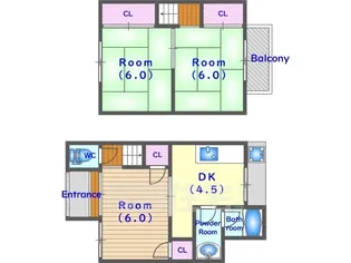 京都府京都市南区吉祥院前河原町【一戸建】の間取り
