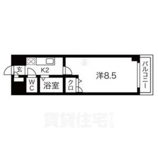 現代ハウス新栄【7階】の間取り