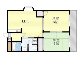 2LDKの間取り画像