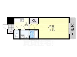 クエスト西大路【4階】の間取り