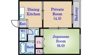 2DKの間取り画像