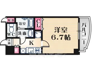 1Kの間取り画像