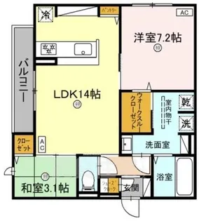 Clashist南住吉【2階】の間取り