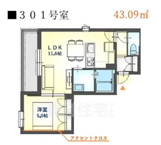 シュロス尼崎駅前【3階】の間取り