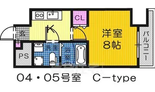 大阪府堺市堺区宿院町東4丁【マンション】の間取り