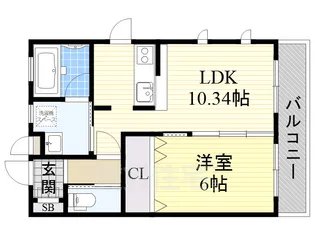ルシアコート東正雀【1階】の間取り