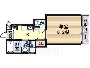 ドミール古市【405号室】の間取り