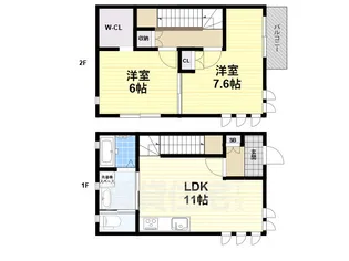 三国ヶ丘residenceD棟【1階】の間取り