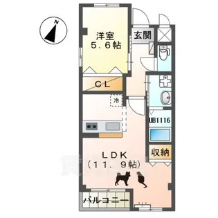 フェリーチェ瑞穂【3階】の間取り