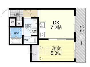 シスイル平野【5階】の間取り