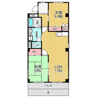 エスポワールOH72【1階】の間取り