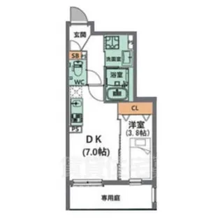 リーデンス名古屋駅西【1階】の間取り