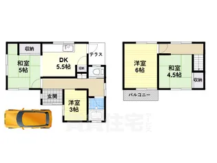 奈良県大和高田市南陽町【一戸建】の間取り