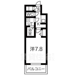 メイクス名駅太閤【9階】の間取り