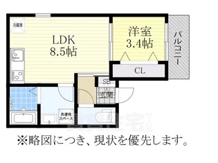 FSネコテラス【3階】の間取り