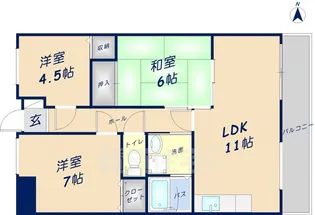 エクサーブ西村【2階】の間取り
