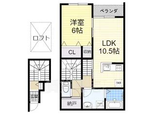 アネックス左城【2階】の間取り