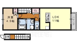 ハウス北原【2階】の間取り
