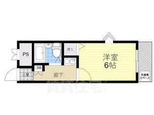 シロハイヌ名神町【609号室】の間取り