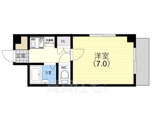 スマ扇コーポ【3階】の間取り