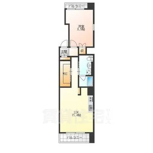 ヴィアーレ・アルベルゴ【7階】の間取り