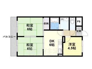 メゾン東中【3階】の間取り