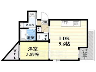 パロス武庫川ソラシア【1階】の間取り