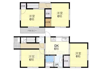 奈良県奈良市四条大路3丁目【一戸建】の間取り