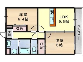 ヴェルデュール【3階】の間取り