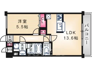 ザクシフ【4階】の間取り