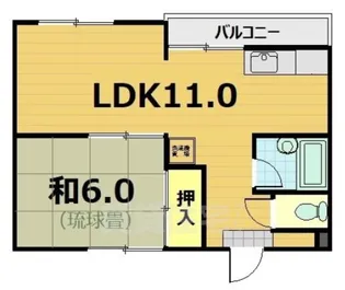 コクーン三条大宮【2階】の間取り