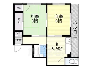 谷コーポ【3階】の間取り