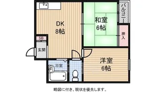 ドムール帝塚山南【2階】の間取り