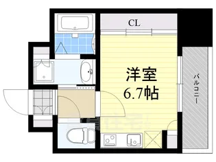 ヴィラージュ高宮ストリート【5階】の間取り