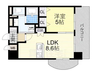 ラグゼ新大阪1【7階】の間取り