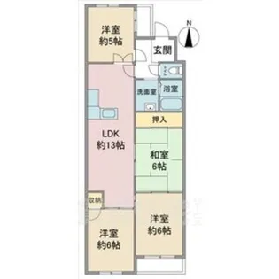 エクセル竹越【2階】の間取り