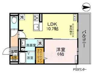 「ソーニョ西京極」【2階】の間取り