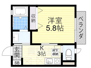シャーメゾン松屋町【1階】の間取り