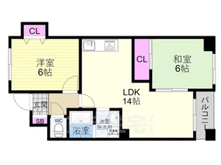 キャトル・ブランシュ【1階】の間取り