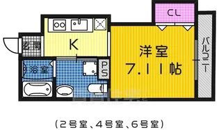 大阪府堺市堺区甲斐町西3丁【マンション】の間取り