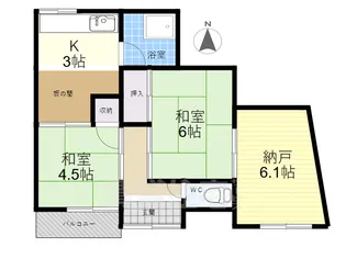 大阪府東大阪市喜里川町【一戸建】の間取り