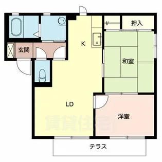土居ハイツ【1階】の間取り