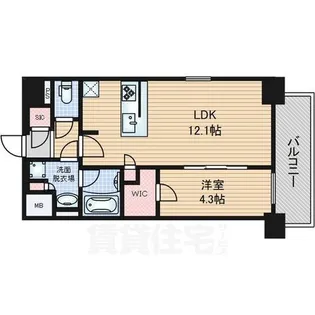 プレサンス ロジェ 車道駅前SOUTH【14階】の間取り