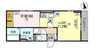 D-ROOM深草小久保町C【1階】の間取り