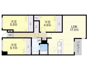 GRAND STEADY桜の町【1階】の間取り